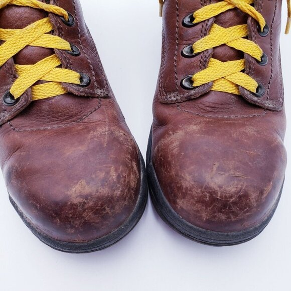 Timberland Pro 358 Work Boots Womens 8.5 Brown Leather Ankle Lace Up Waterproof - Picture 7 of 13